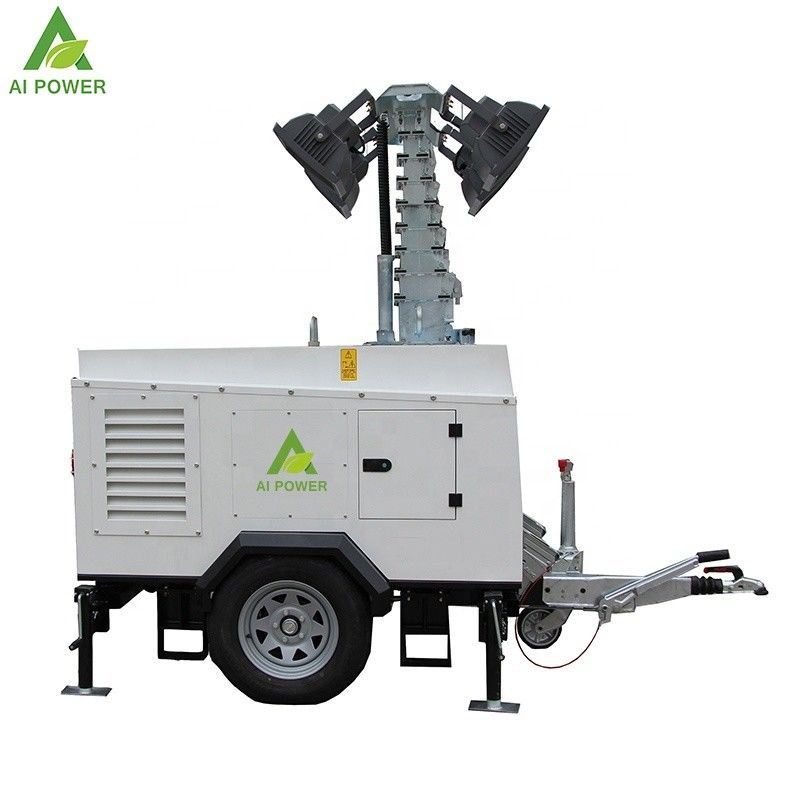 4X1000w 7m 9m Portable Generator Light Tower Trailer Mounted